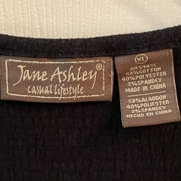 Jane Ashley black gauze shirt, embroidered - Picture 6 of 6